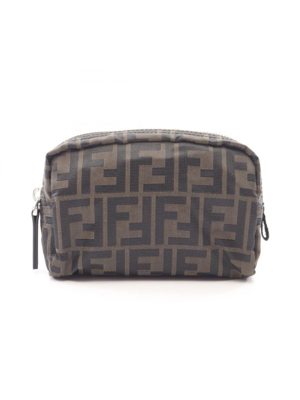 Fendi Pouch Zucca Canvas Leather